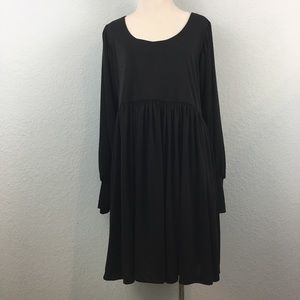 ASOS Black Scoop Neck Long Sleeve Tunic Dress 8